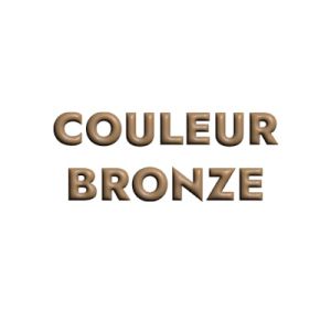 Paire d'embouts lisses a coller en metal couleur bronze-22mm