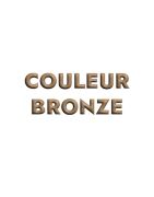 Fermoir aimanté symboles géométriques bronze cuir plat de 20mm