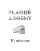 Bague Theta en étain plaqué argent 10microns blanc brillant