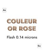 Embout de finition a coller rose gold pour cuir plat de 3mm