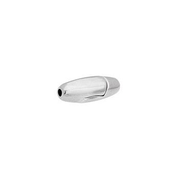 Fermoir tube aimanté placage argent avec trou rond de 2mm