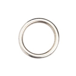 Anneau rond lisse et épais de 42mm plaqué argent 10 microns