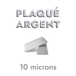 Anneau rond lisse et épais de 42mm plaqué argent 10 microns