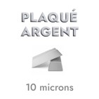 Hanger lisse et perle de blocage en métal plaqué argent 10 microns