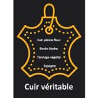 Lacet de cuir rond bronze de 4mm-Espagne-Premium