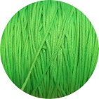 Cordon de coton cire rond de 1mm vert fluo-Italie