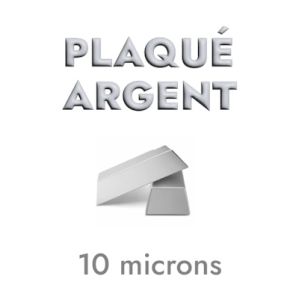 Intercalaire thêta ovale de 20mm plaqué argent 10 microns avec paillettes