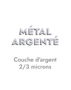 Pendentif pieuvre émaillée marine et œil en métal placage argent