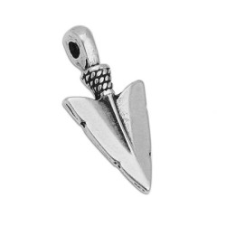 Flèche tribale de 32mm en métal placage argent