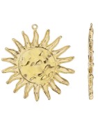 Soleil ou tournesol de 49mm en métal couleur or