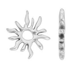 Soleil pour collier de 27mm en métal placage argent