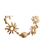 Intercalaire soleil pour collier de 26mm en métal couleur or