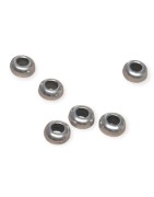 Poche de 10 perles rondes lisses pleines aplaties en laiton placage argent