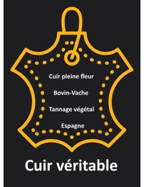 Cordon de cuir rond tressé de 5mm marron en vente au cm