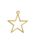Pendant étoile en métal couleur or