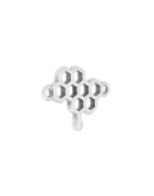 Intercalaire nid d'abeille de 21mm en métal placage argent