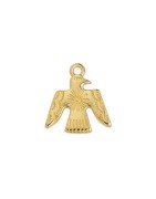 Pampille aigle maya de 16mm en métal couleur or