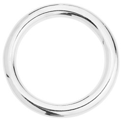 Anneau rond lisse et épais de 42mm plaqué argent 10 microns Anneau rond lisse et épais de 42mm plaqué argent 10 microns