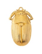Pendentif scarabée de 39mm en métal couleur or