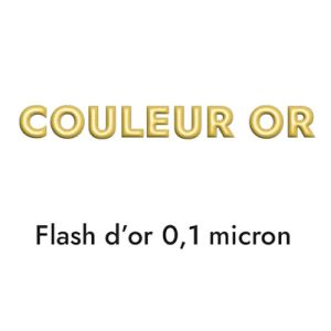 Paire d'embouts a coller en métal couleur or pour cuir plat de 20mm