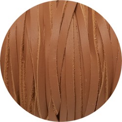 Cuir plat de 3mm soft noisette bords droits en vente au cm