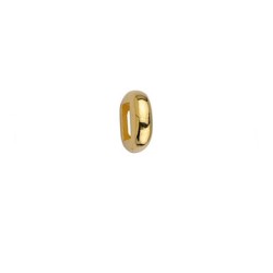 Rectangle lisse de 9mm en zamak couleur or pour cuir plat 5mm