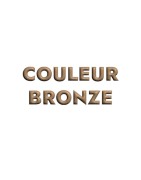 Fermoir magnétique bronze creusé de symboles cuir plat de 10mm