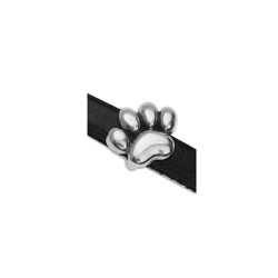 Passant patte de chien placage argent pour cuir plat de 5mm