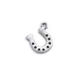 Pampille fer à cheval de 16mm en métal placage argent