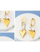 Anneau ovale sécable de 36mm en étain couleur or