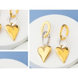 Anneau sécable de 27mm en étain couleur or