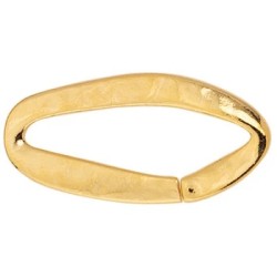 Anneau ovale sécable de 36mm en étain couleur or