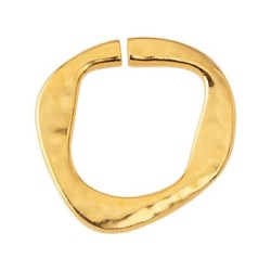 Anneau sécable de 27mm en étain couleur or