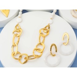 Anneau sécable de 27mm en étain couleur or