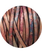 Cuir plat de 5mm imprimé moucheté rose violet en vente au cm