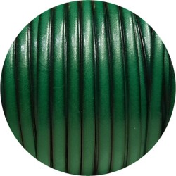 Cuir plat lisse de 5mm vert cèdre en vente au cm