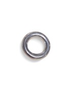Anneau rond lisse de 19mm en métal plaqué argent 10 microns