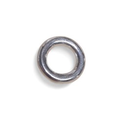 Anneau rond lisse de 19mm en métal plaqué argent 10 microns