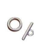 Fermoir lisse de 19mm en plaqué argent 10 microns