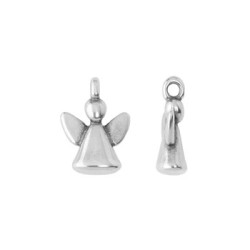 Pampille ange de 14mm en métal placage argent