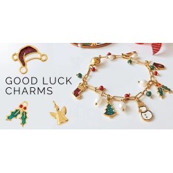 Pendentif arbre de noel émaillé vert en métal couleur or