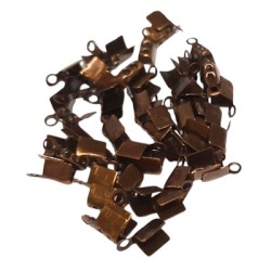 Sachet de 50 serres-fil en laiton placage bronze.8mmx2mm