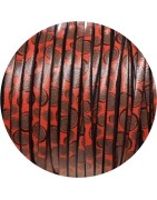 Exclu-Cuir plat 3mm fantaisie imprimé mandalas en vente au cm