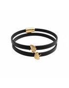 Bracelet double tour en kit de 5mm de large noir et or