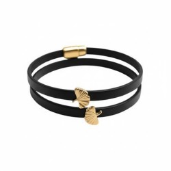 Bracelet double tour en kit de 5mm de large noir et or