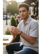 Bracelet double tour en kit de 5mm de large noir couture noire et or