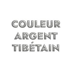 Perle intercalaire disque incurve en metal couleur argent tibetain-9.5mm