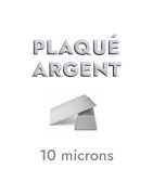 Fermoir tube aimanté long plaqué argent 10 microns avec trou rond de 5mm