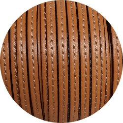 Cuir plat de 5mm fauve couture en vente au cm