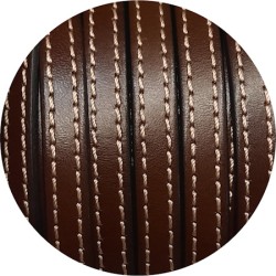 copy of  Cuir plat lisse de 10mm marron foncé vendu au cm-Premium